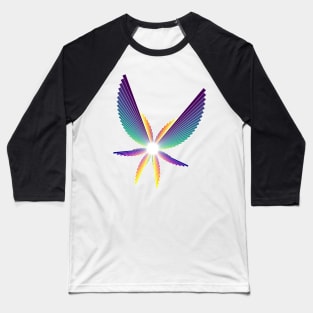 Aurora Angel Seraphim | Flying Six Wing Bar Chart White Baseball T-Shirt